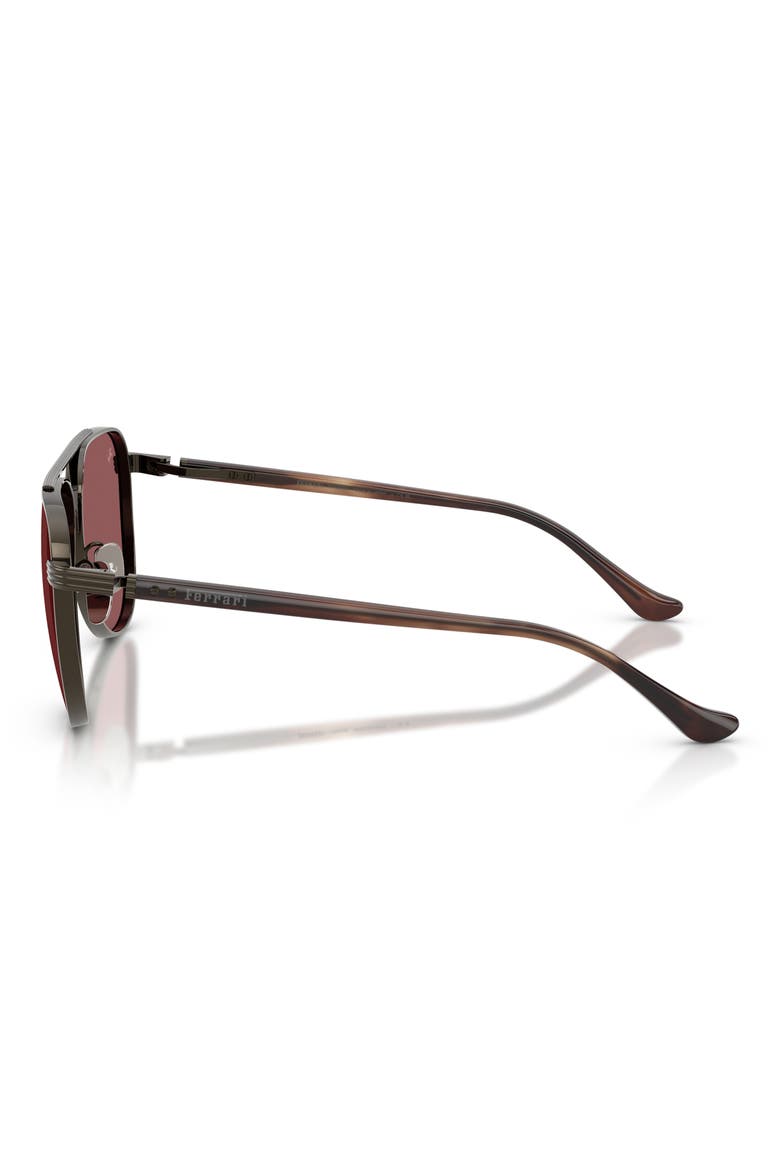 59mm Pilot Sunglasses, Alternate, color, GUNMETAL SHINY / RED CONTRAST