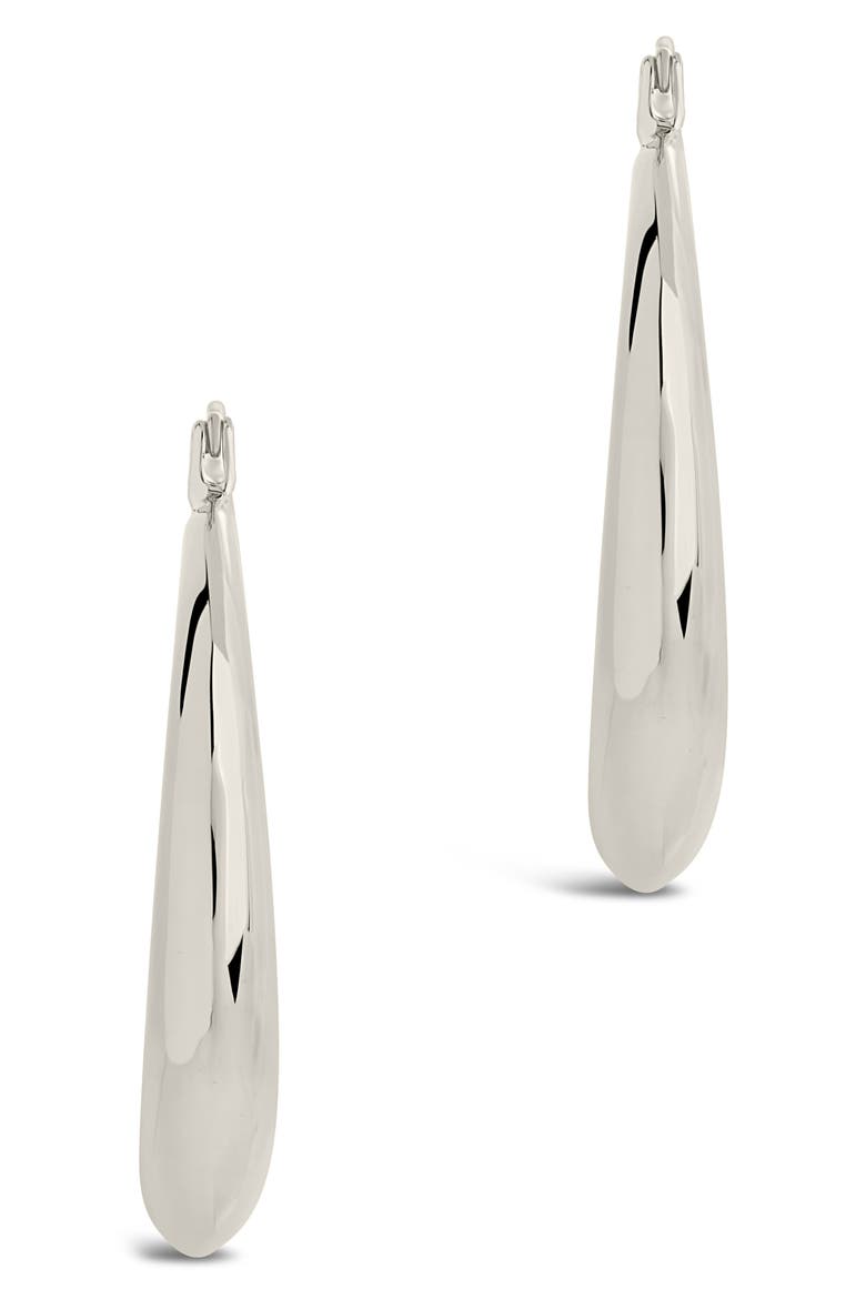 Quinn Tube Hoops, Alternate, color, SILVER