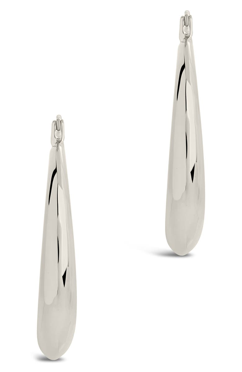 Sterling Forever Quinn Tube Hoops, Alternate, color, Silver