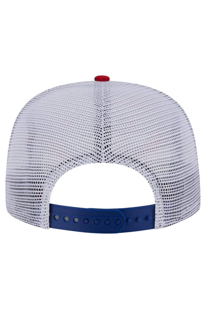 Men's New Era  Blue/Red New York Rangers Throwback V-Dye Adjustable Golfer Hat, Alternate, color, Blue