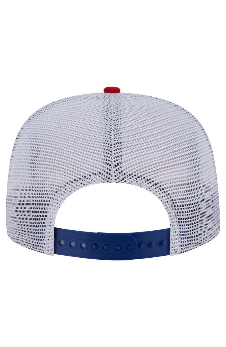 New Era Men's New Era Blue/Red New York Rangers Throwback V-Dye Adjustable Golfer Hat, Alternate, color, Blue