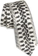 TOM FORD Snake Print Silk Skinny Tie