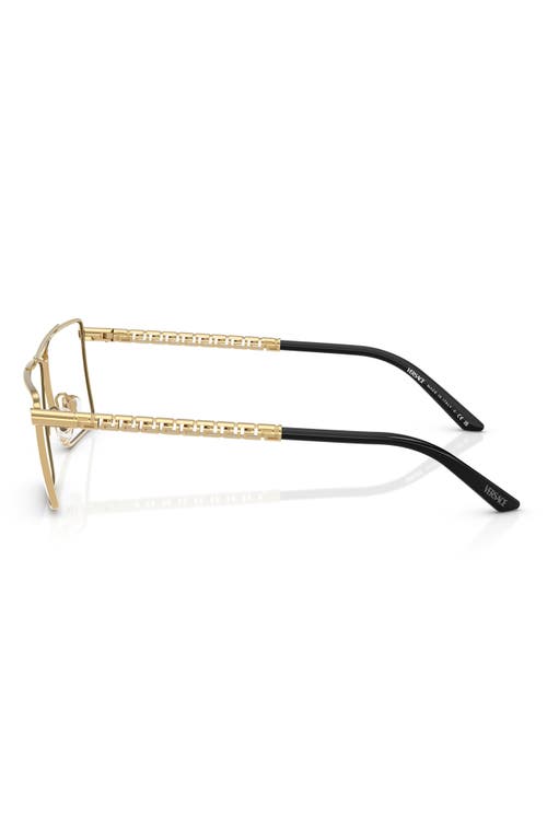 Versace 57mm Rectangular Optical Glasses In Gold