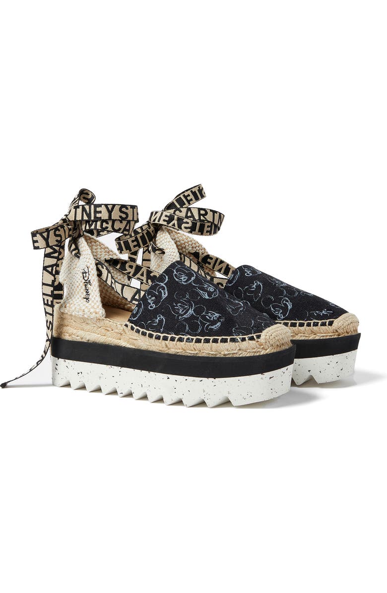 Stella McCartney x Disney Gaia Mickey Mouse Platform Espadrille, Main, color,