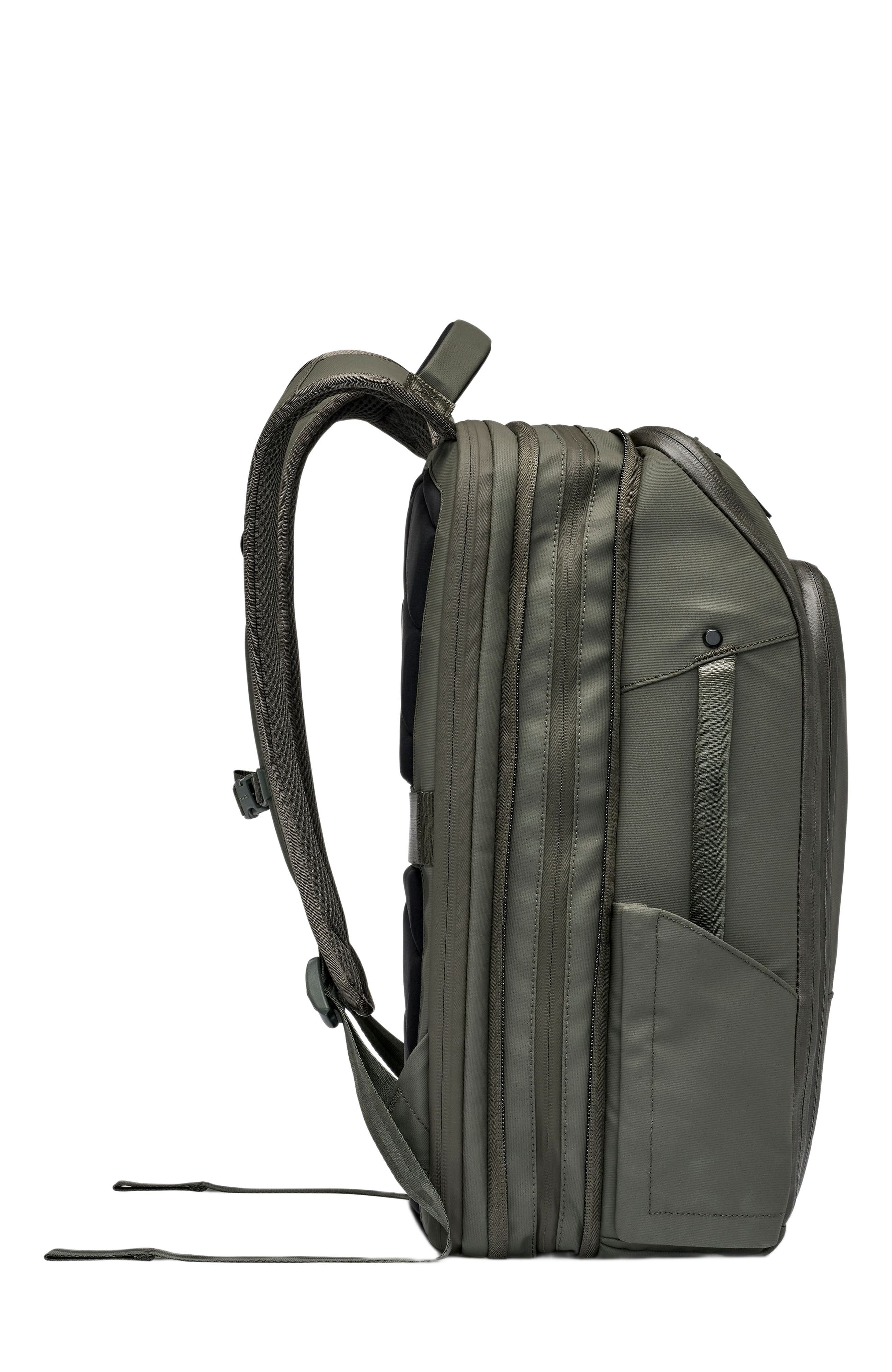 Water Resistant Minimalist Expandable Travel Backpack, Alternate, color, Olive - 14L