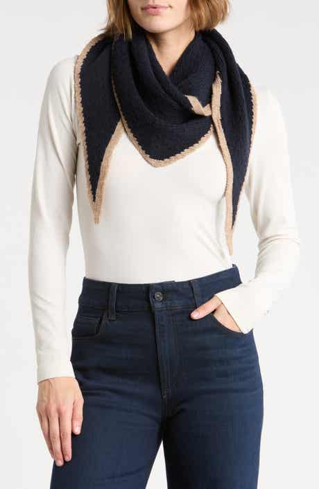 Contrast Trim Triangle Scarf