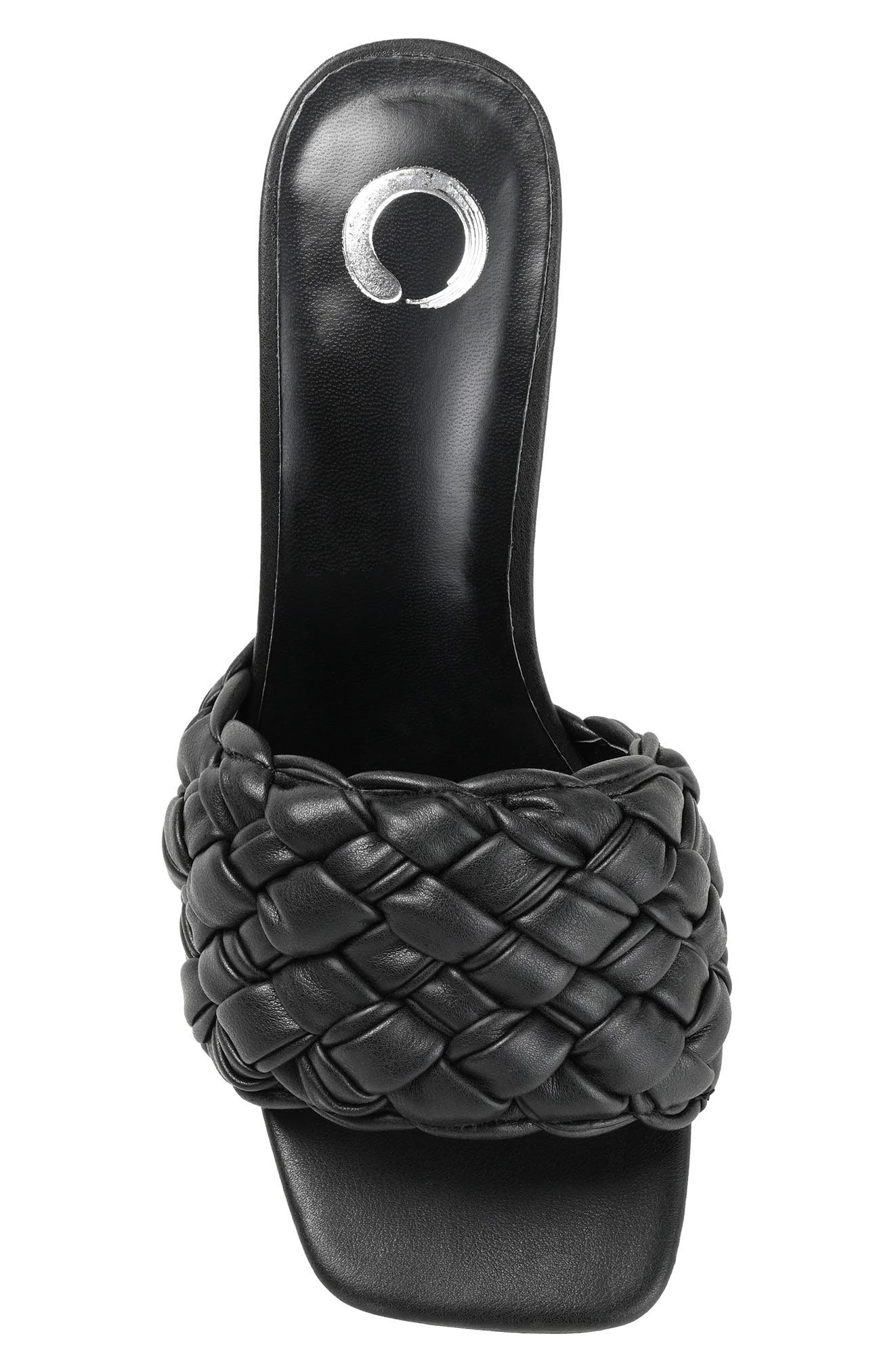 Journee Collection Raquelah Braided Sandal, Alternate, color, Black