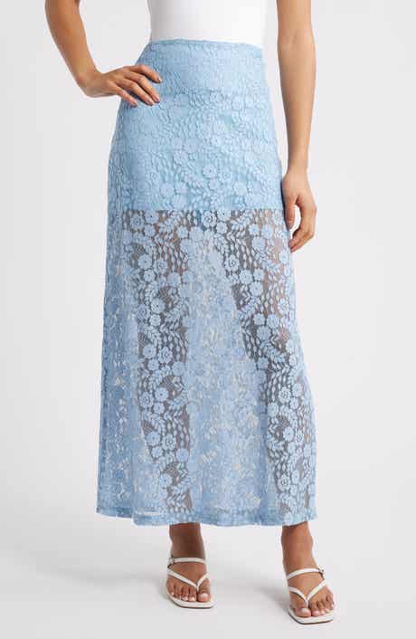 Petal & Pup Brittany Floral Lace Maxi Skirt