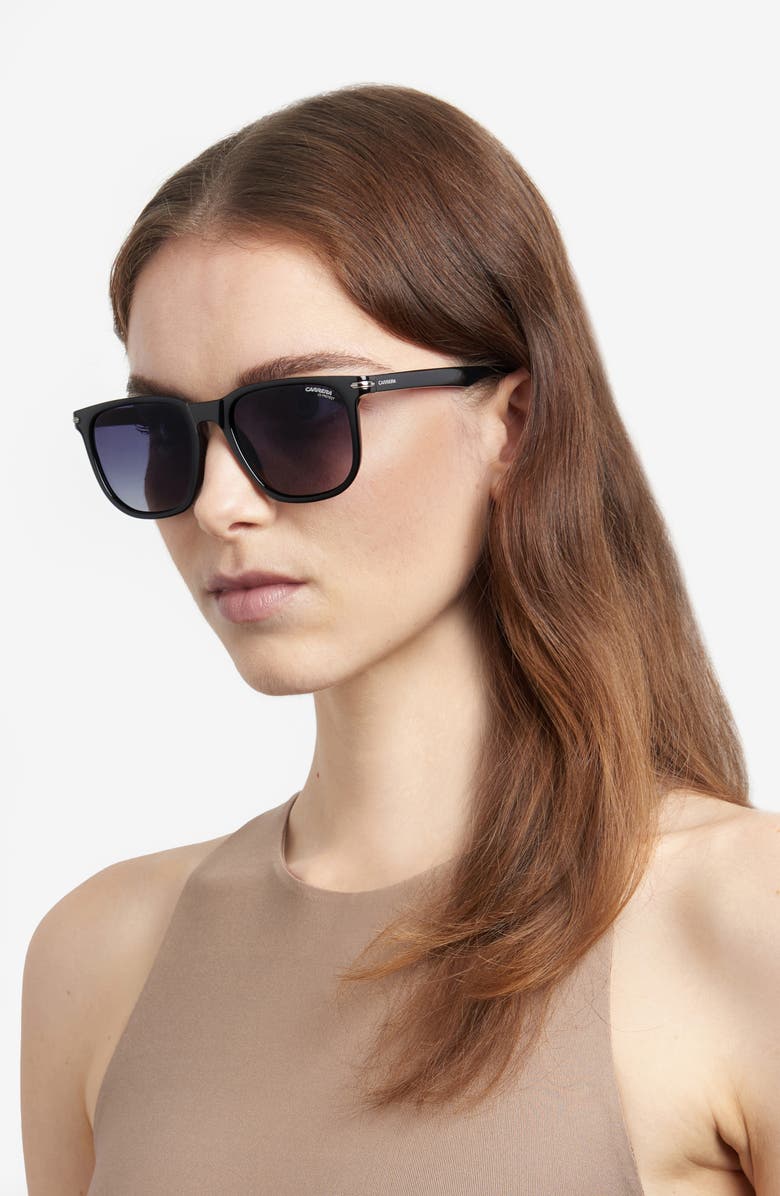 Carrera Eyewear 54mm Rectangular Sunglasses, Alternate, color, Black Grey Shaded