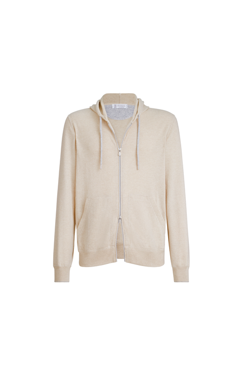 Cashmere sweatshirt-style cardigan