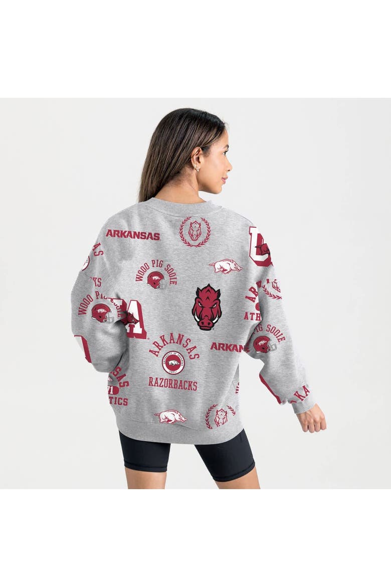Women's Gameday Couture Gray Arkansas Razorbacks Always on Repeat Fleece Sweatshirt, Alternate, color, Gray