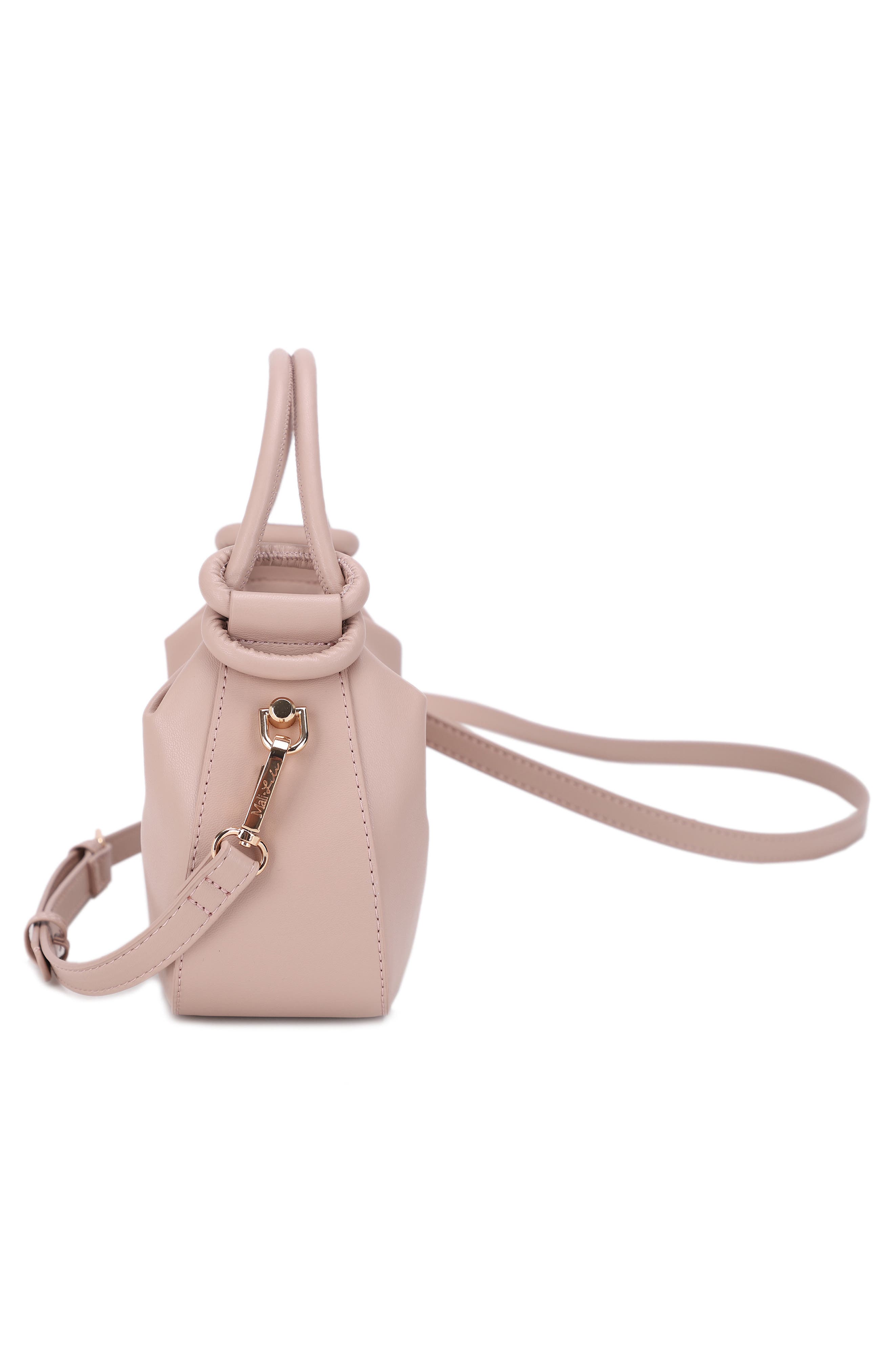 Mali + Lili Mini Tilly Vegan Leather Top Handle Bag, Alternate, color, Camel