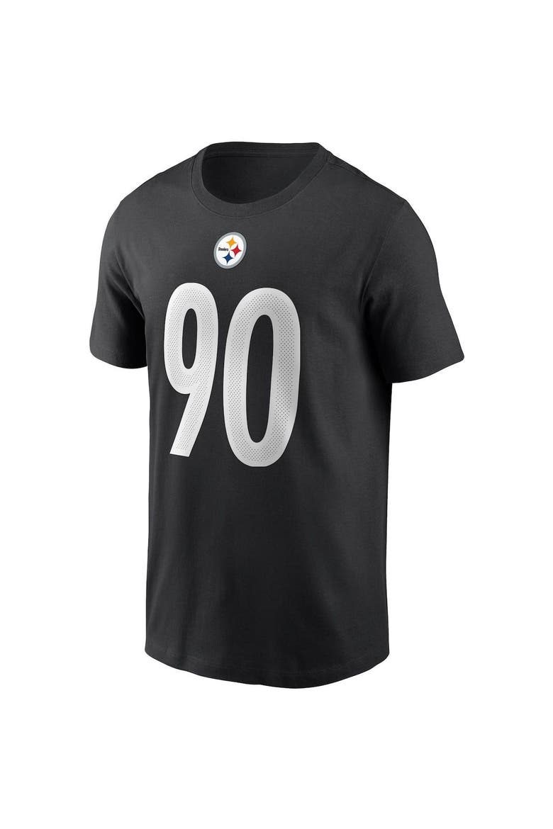 Men's Nike T.J. Watt Black Pittsburgh Steelers Name & Number T-Shirt, Alternate, color, BLACK