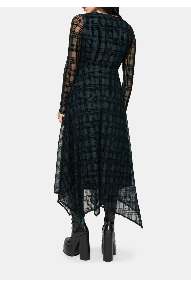 Hanky Hem Midi Dress, Alternate, color, Green
