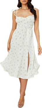 HOUSE OF CB Christabel Shirred Midi Dress