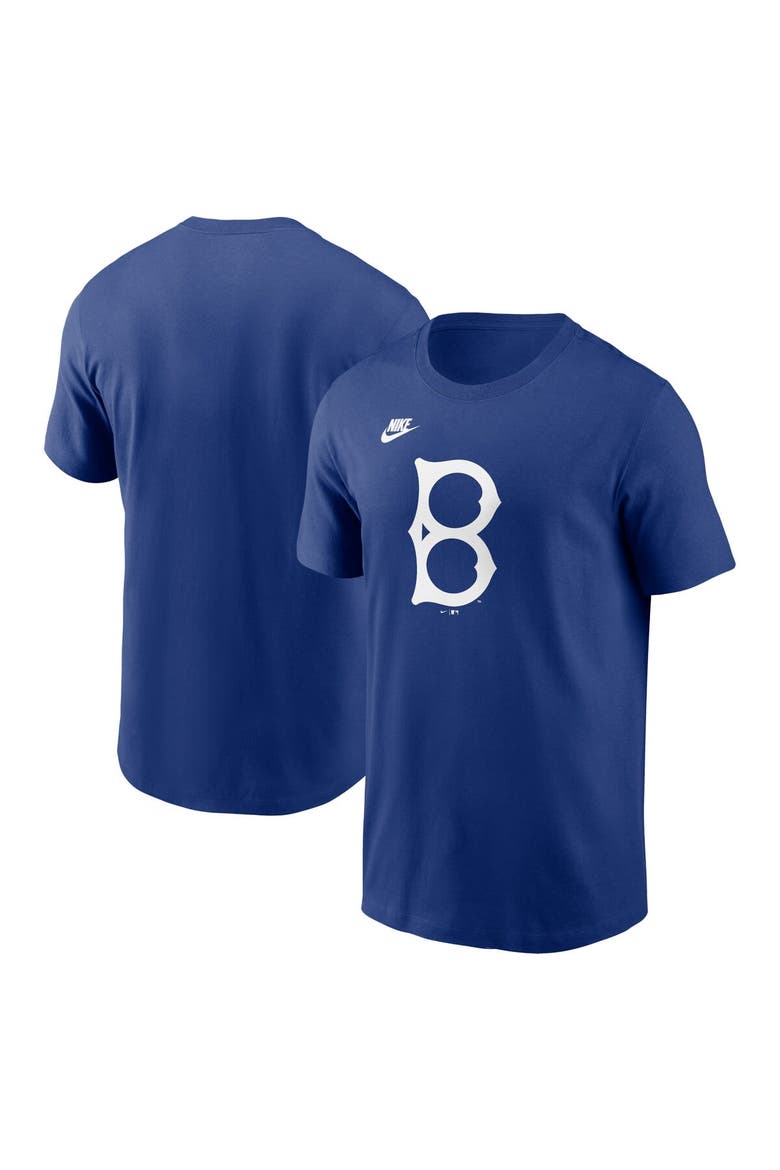 Men's Nike Royal Brooklyn Dodgers Cooperstown Collection Team Logo T-Shirt, Main, color, Royal