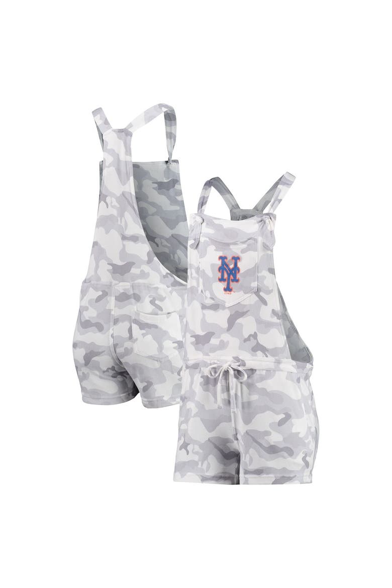 Women's Concepts Sport Gray New York Mets Camo Romper Overalls, Main, color, Gray