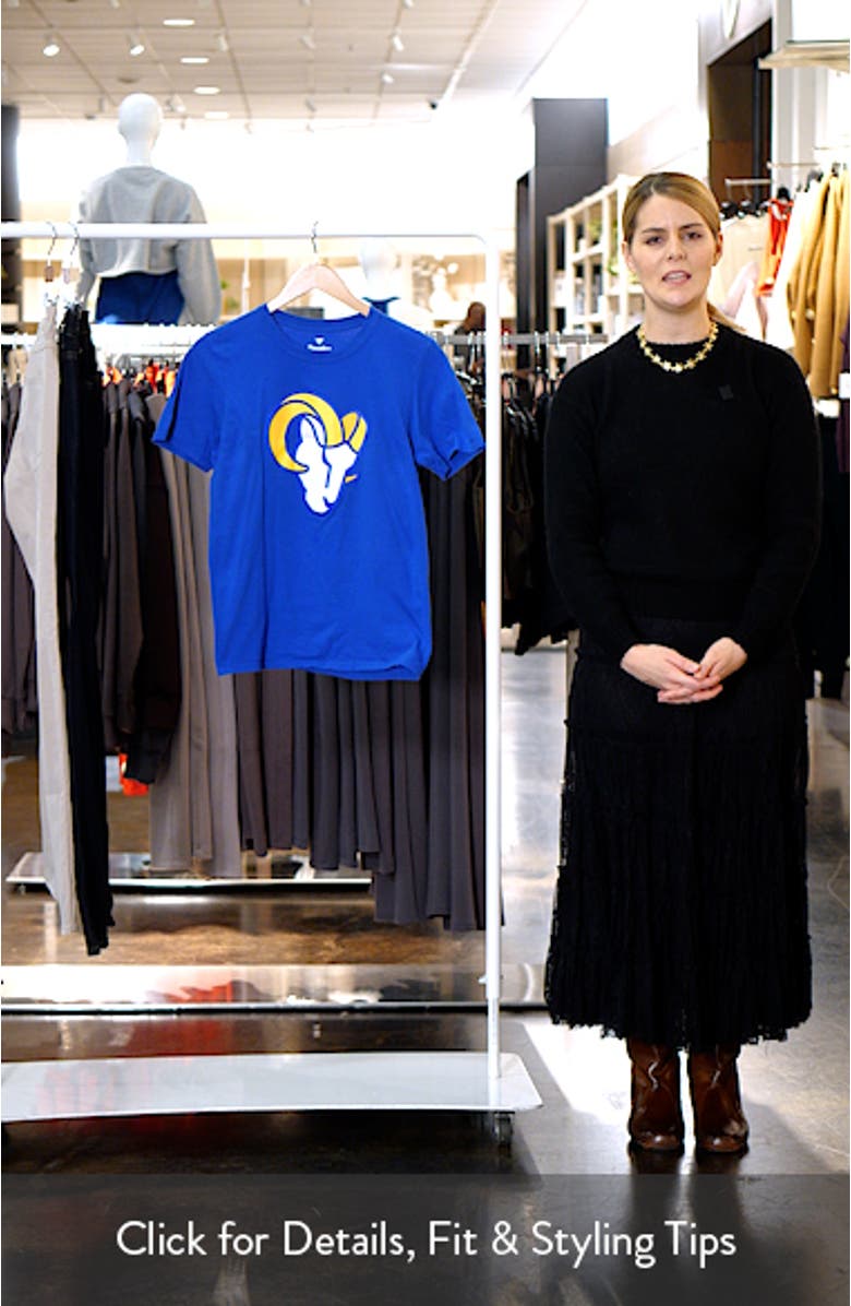 Men's Fanatics Branded Royal Los Angeles Rams Primary Logo Team T-Shirt, sales video thumbnail