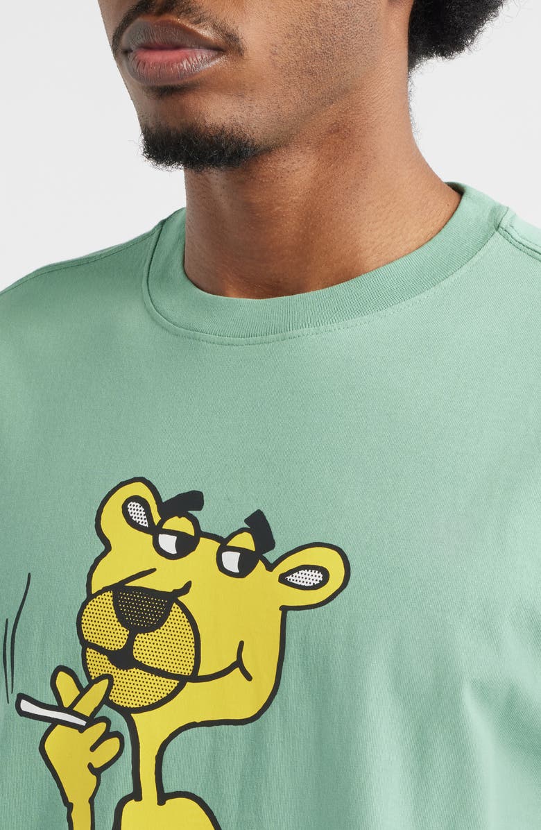 MARKET Yellow Panther Graphic T-Shirt, Alternate, color, Green