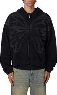 Good For Nothing Boxy-Fit Zipped Silhouette Hoodie