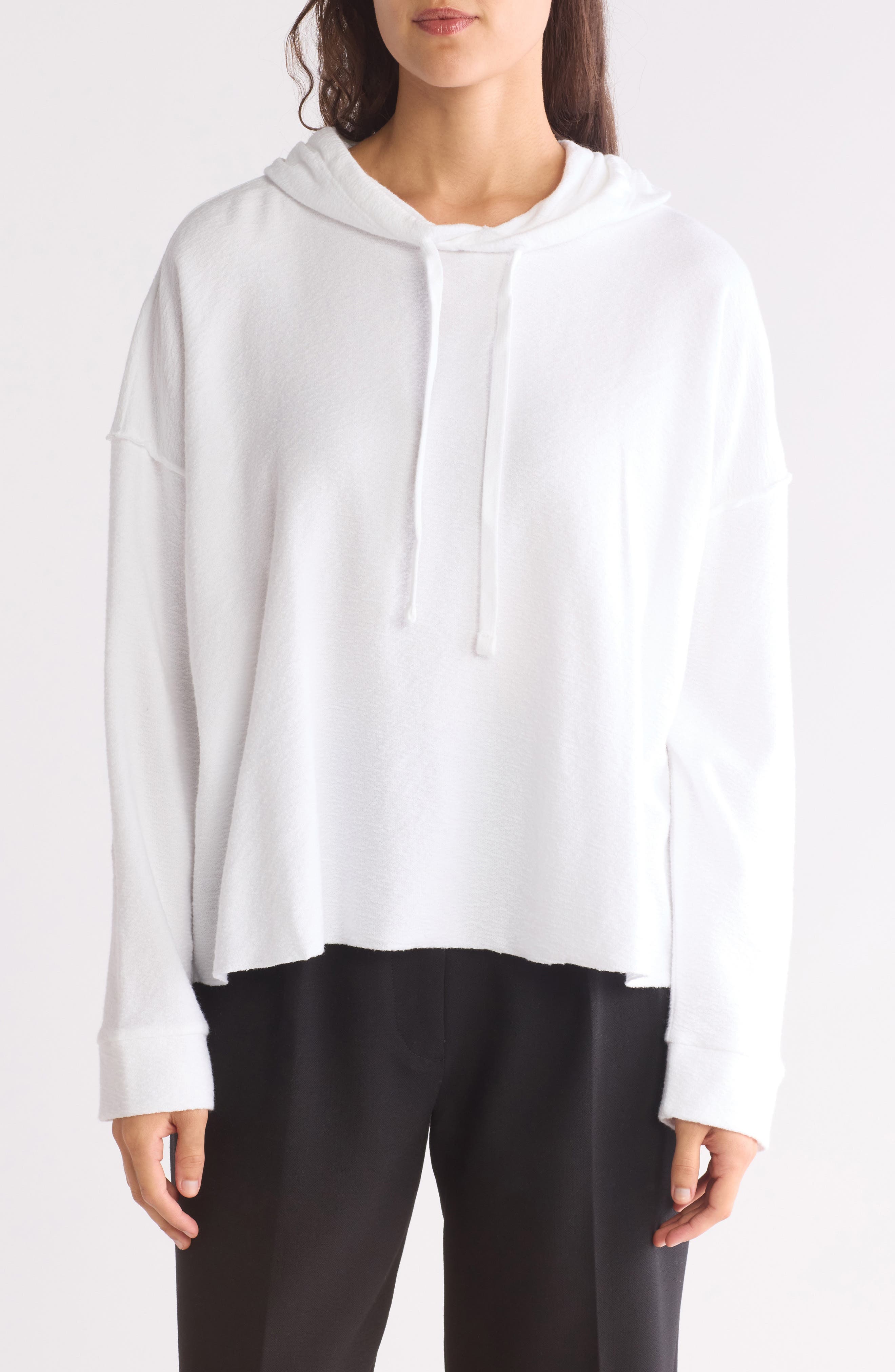 Eileen Fisher Organic Cotton Cropped Hoodie