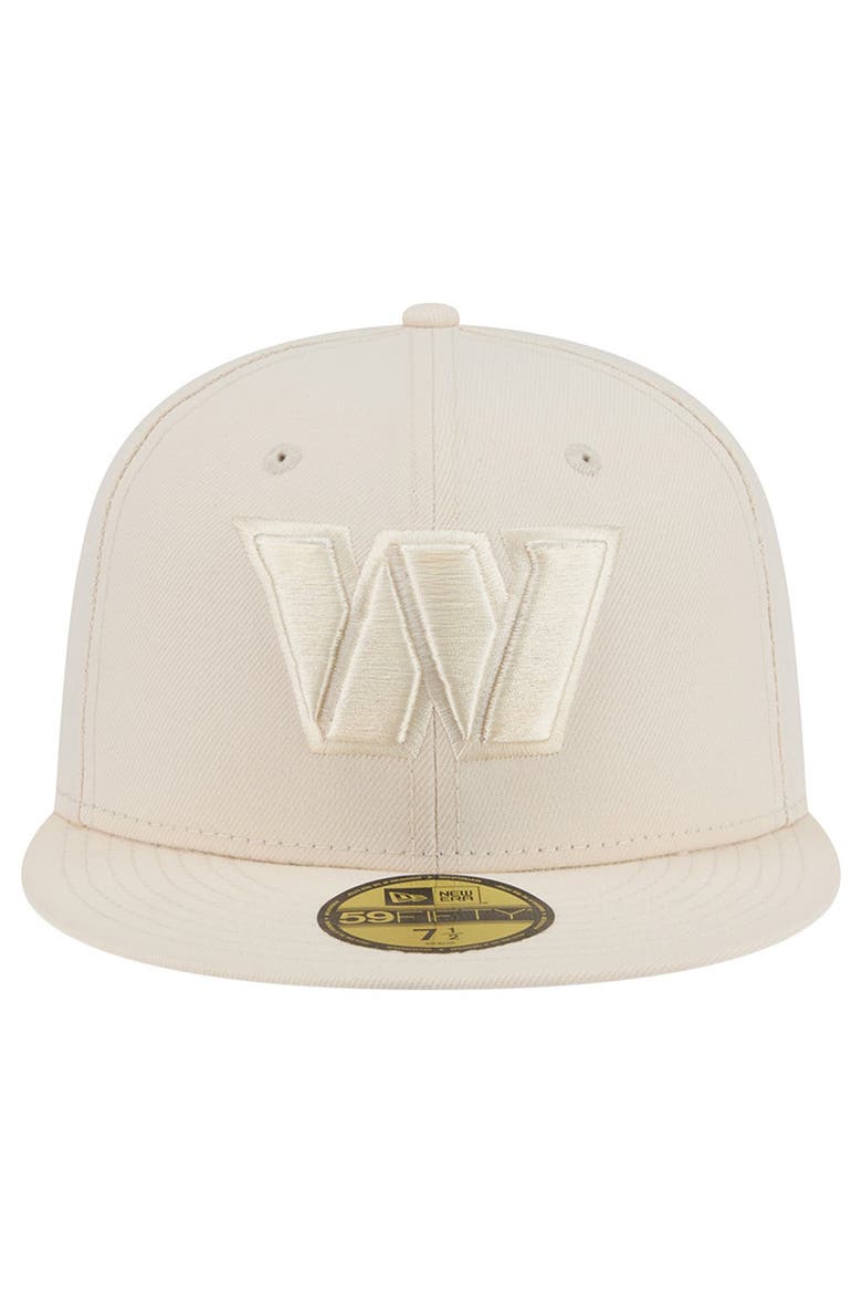 Men's New Era Cream Washington Commanders Color Pack 59FIFTY Fitted Hat, Alternate, color, Cream