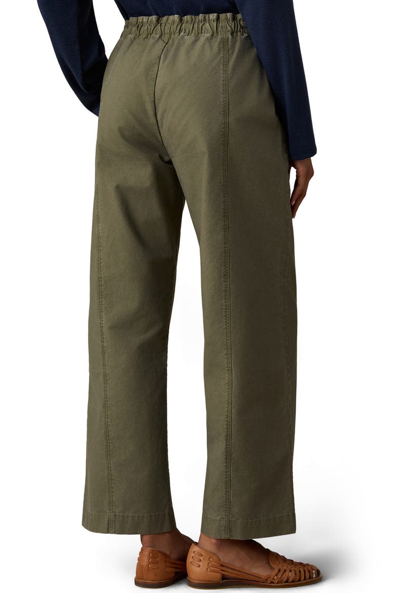 Organic Cotton Twill Drawstring Wide Leg Pants, Alternate, color, OLIVE