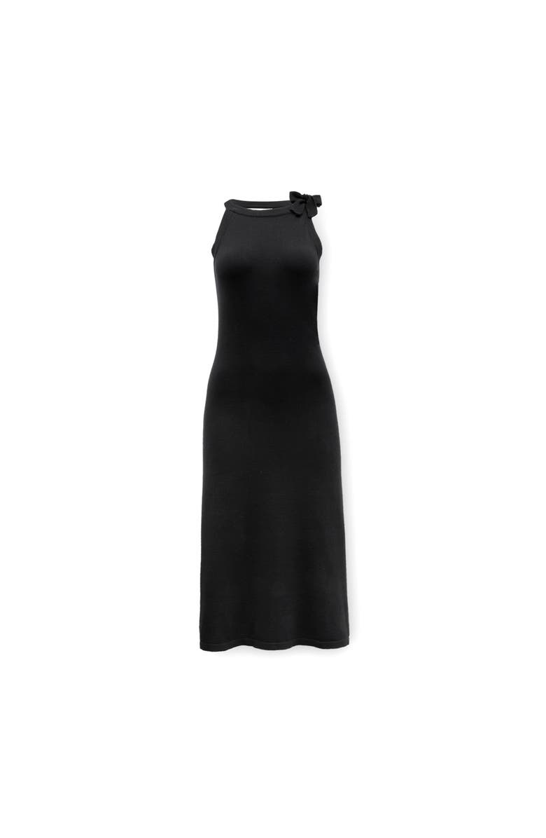 Hope & Henry Womens' Halter Tie Sweater Dress, Alternate, color, Black
