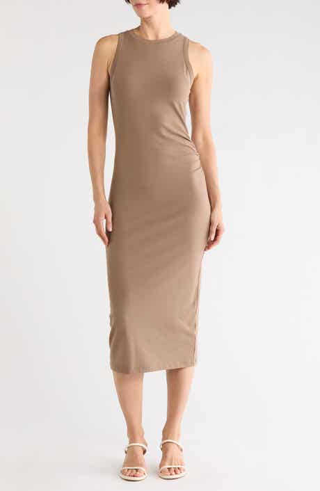 Vince Side Drape Tank Dress