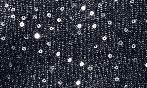 Vince Camuto Sequinned Raglan Sleeve Sweater In Blue