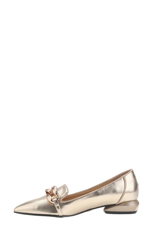 Ninety Union Mira Pointed Toe Flat In Gold