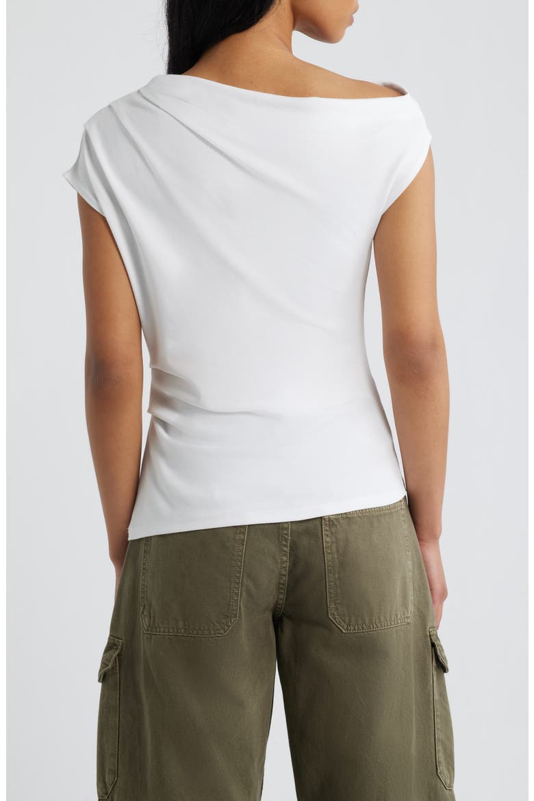 Asymmetric One-Shoulder Top, Alternate, color, WHITE