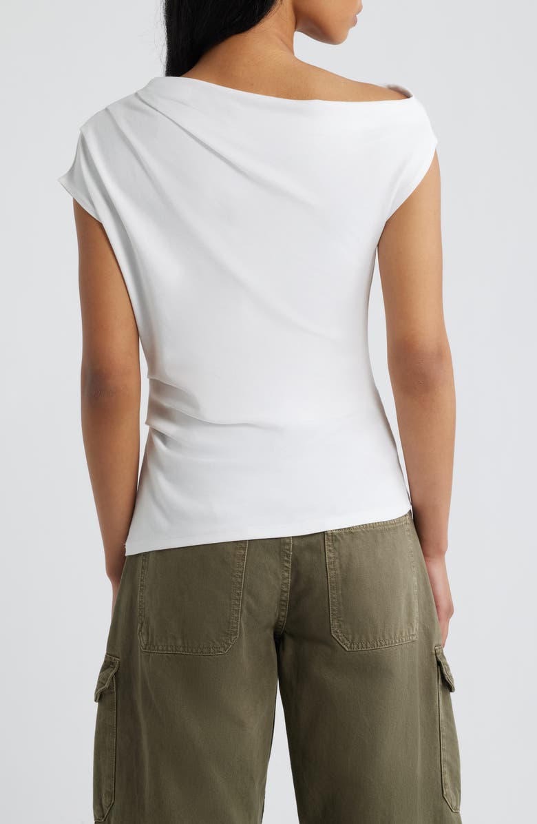 MANGO Asymmetric One-Shoulder Top, Alternate, color, White