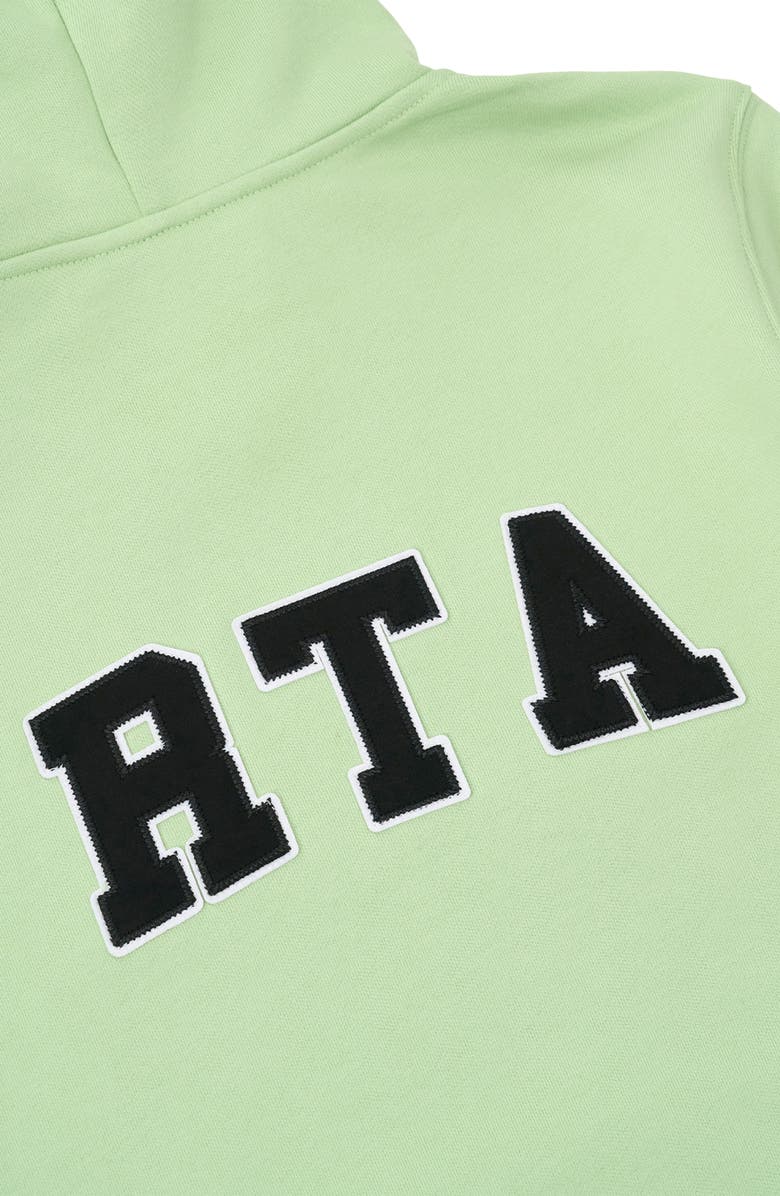 RtA Kids' Eden Collegiate Logo French Terry Hoodie, Alternate, color, Green Collegiate