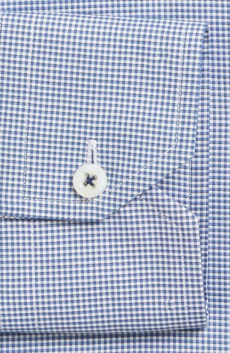 Robert Talbott Tailored Fit Check Dress Shirt, Alternate, color, Navy