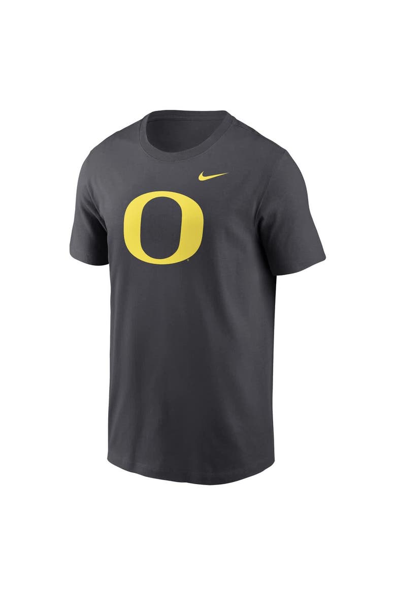 Men's Nike Anthracite Oregon Ducks Primetime Evergreen Logo T-Shirt, Alternate, color, Anthracite