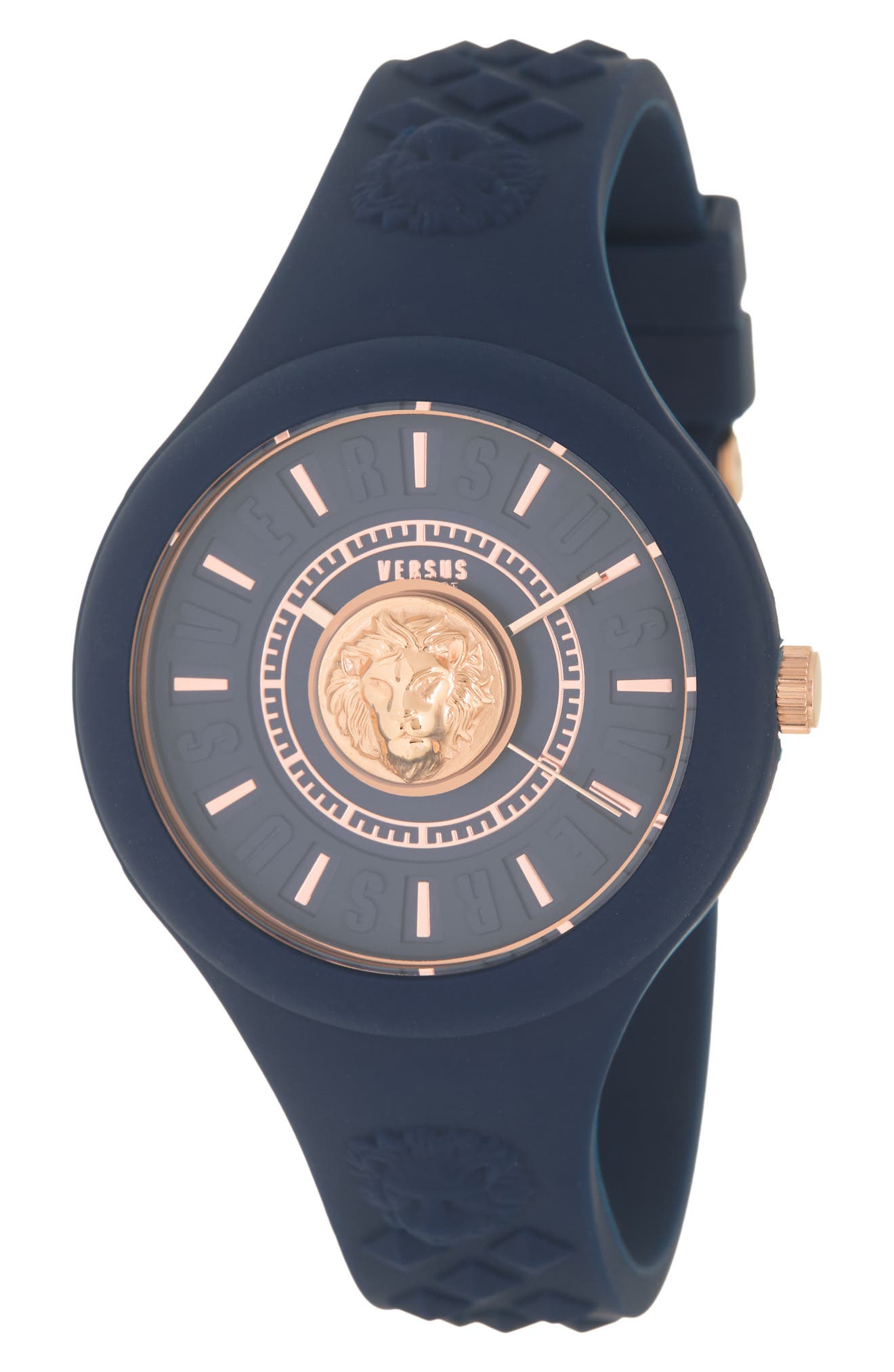 VERSUS Versace Men's Tokyo Blue Dial Silicone Strap Watch, 39mm