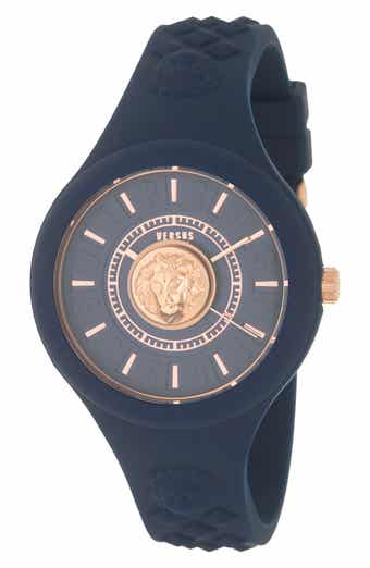 VERSUS Versace Men's Tokyo Blue Dial Silicone Strap Watch, 39mm