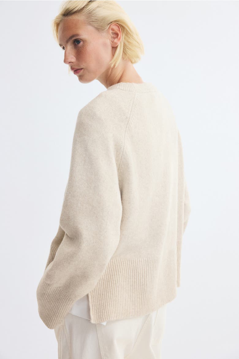 Raglan-sleeved Sweater, Alternate, color, Light beige