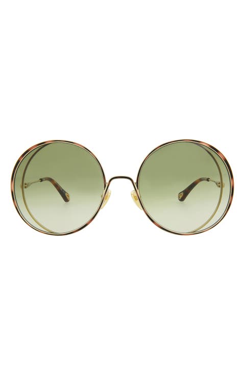 Novelty 61mm Round Sunglasses