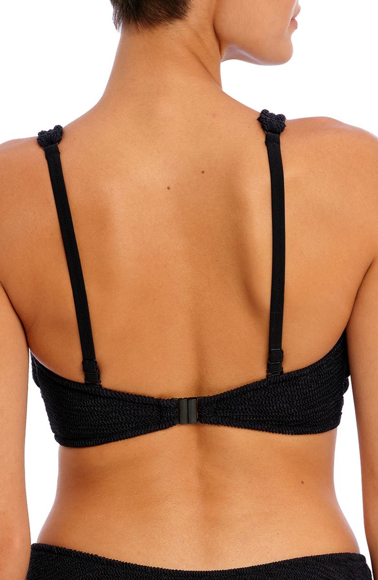 Freya Ibiza Waves Underwire Bralette Bikini Top, Alternate, color, Black