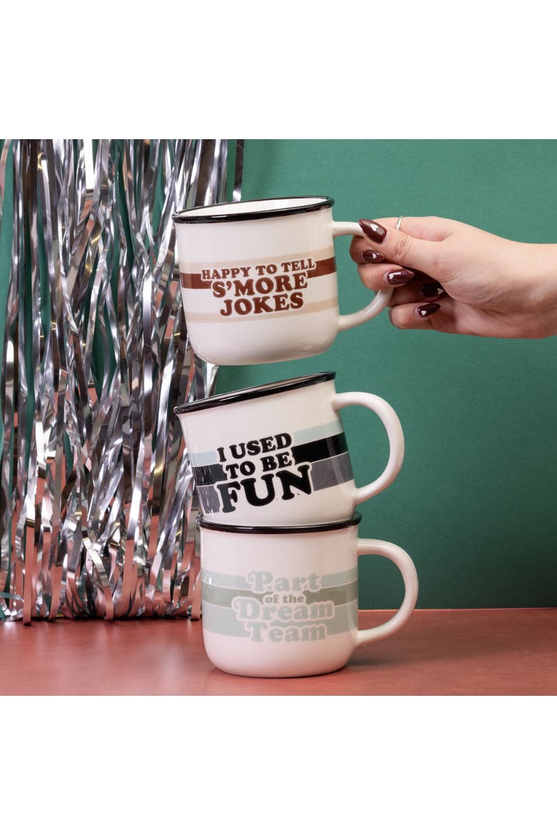 I Used To Be Fun Retro Mug Ceramic White 16 oz, Alternate, color, Black