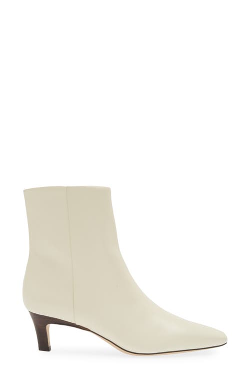 Nordstrom Arazio Genuine Calf Hair Kitten Heel Bootie In Ivory Vanilla