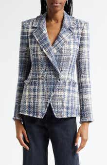 Veronica Beard Theron Plaid Tweed Jacket
