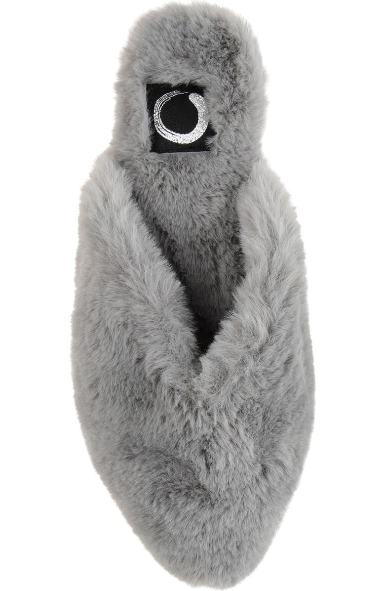 Journee Collection JOURNEE Sundown Faux Fur Slipper, Alternate, color, Grey