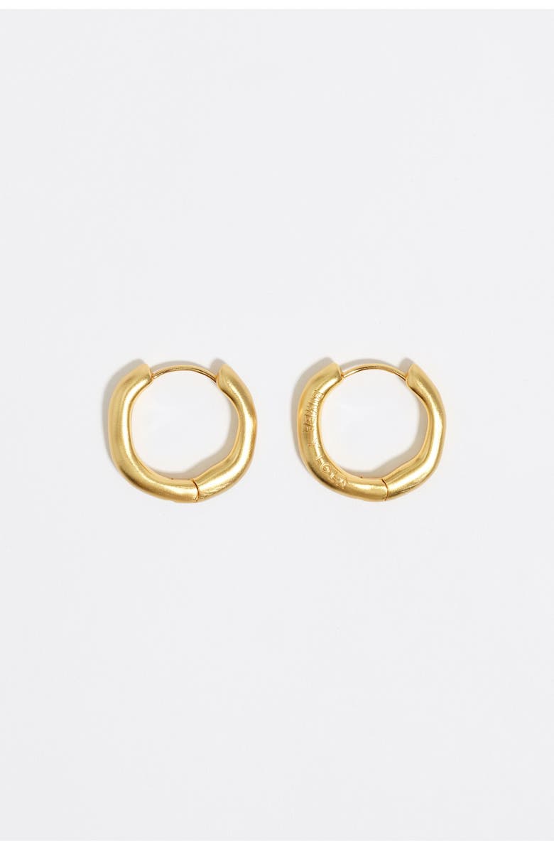 Bimba y Lola Matte Irregular Hoop Earrings, Main, color, Gold