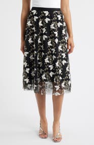 NIKKI LUND Marie Embroidered A-Line Skirt