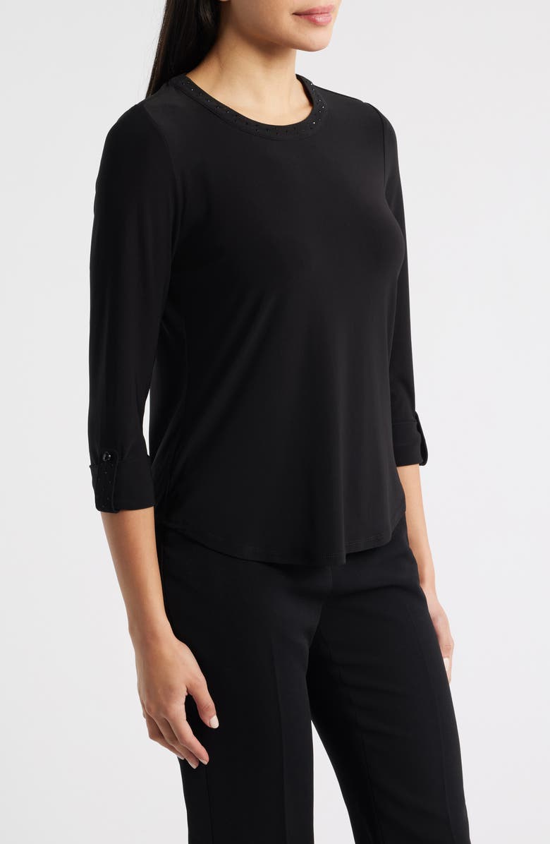 AK ANNE KLEIN Heat-Set Top, Alternate, color, Anne Black