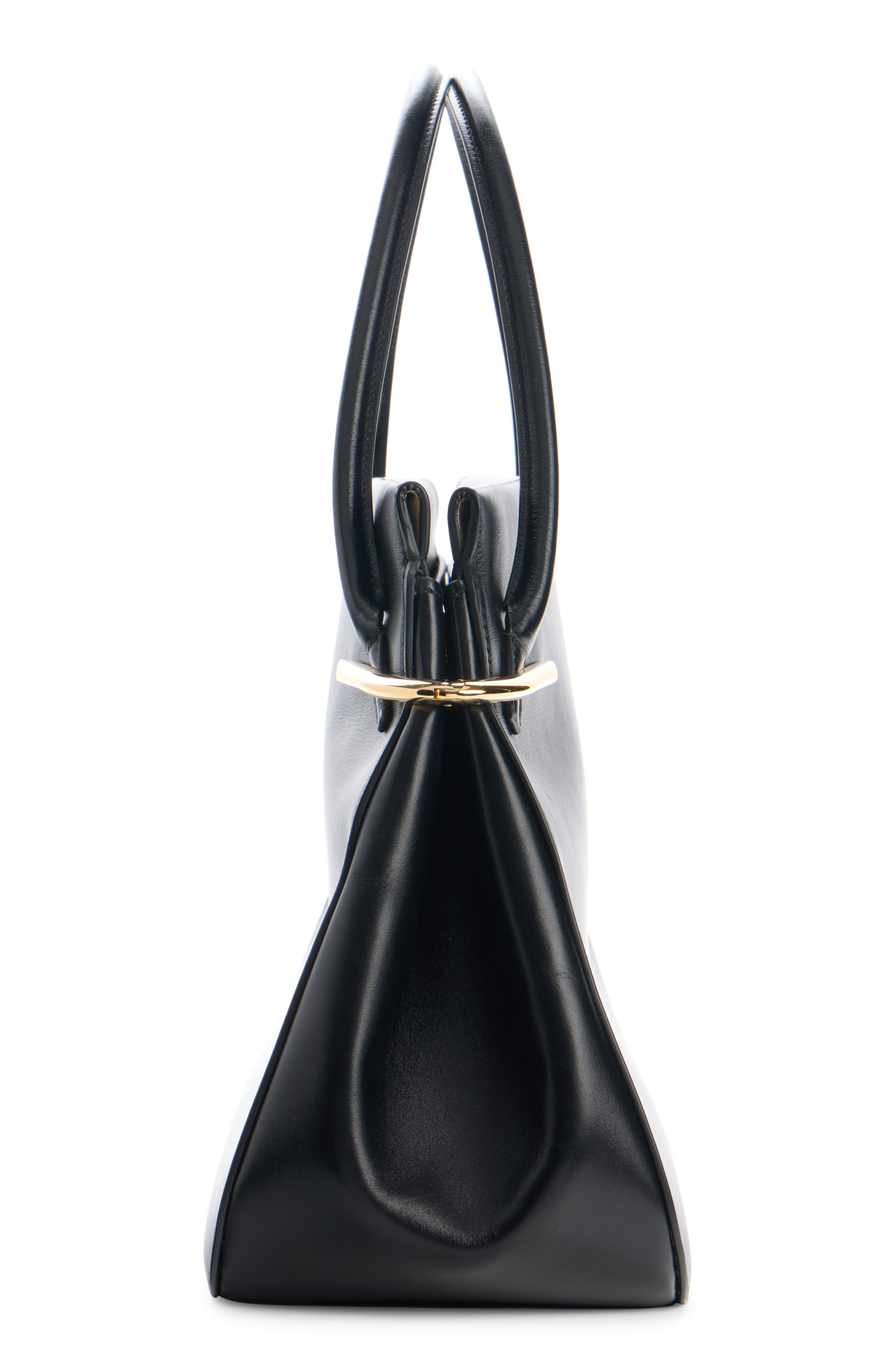 Givenchy Large Pinch Leather Top Handle Bag, Alternate, color, 001-Black