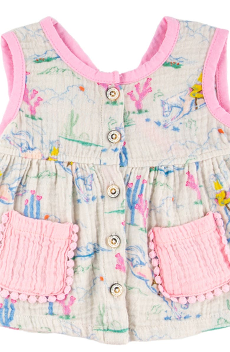 Miki Miette Taylor Cotton Gauze Tank & Bloomers Set, Alternate, color, 